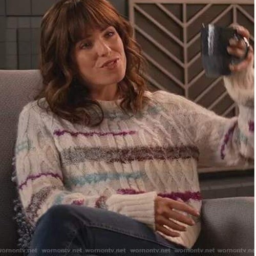Tanya Taylor Revolve Lora Mohair Striped Cable Knit Sweater Women XS As Seen On - Picture 2 of 7