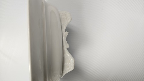 RARA Meissen grande porta rotonda con coperchio + vassoio 19" piatto fiori, fine XIX secolo - Foto 17 di 24