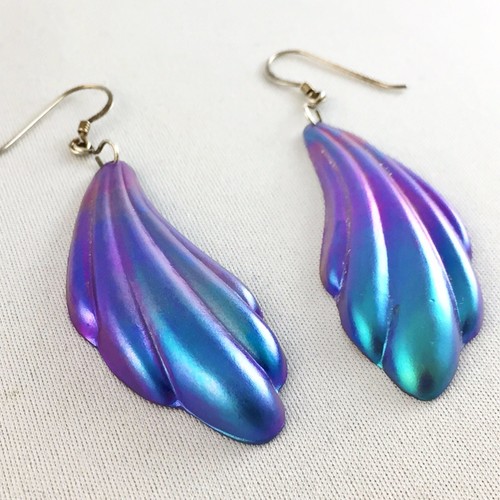 Titanium Rainbow Earrings Large, #TEd-1b - Picture 2 of 4