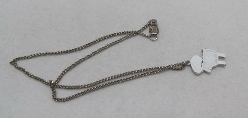 Vtg 13-1/4” White Enamel “BAA” SHEEP LAMB Silver Tone Child’s Chain Necklace - Picture 11 of 12