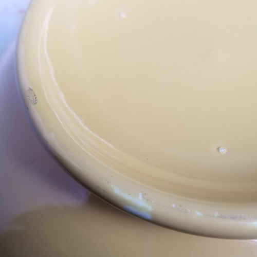 Vintage Fiesta YELLOW Large Footed Salad Bowl Pedestal Bowl Homer Laughlin 1940s - Picture 8 of 11