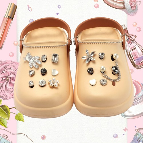 18PCS Shoe Charms Set Bling Flower Decorations for Crocs Clogs Fashion DIY - Picture 2 of 7
