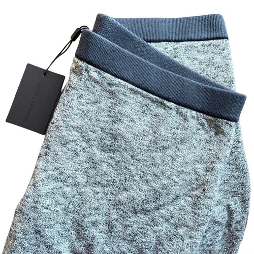 NAADAM Shorts High Waisted Knit Cotton Cashmere Blue Lounge Size Large New Gift - Picture 4 of 8