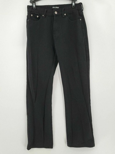 GS-115 Denim Juniors Size 18 Black Straight Solid 5 Pocket Design Cotton Jeans - Picture 1 of 6