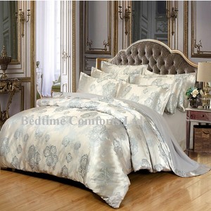 Super King Size 6 Luxury 4 Piece Duvet Cover Silk Bed Set Rose