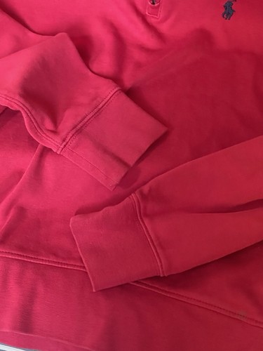 Ralph Lauren Polo Boys Red Long Sleeve Shirt 1/4 Zip Pullover Size L 10/12 - Picture 6 of 7