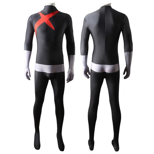 Red X Jumpsuit Teen Titans Bodysuit Cloak Cosplay Costume Halloween Adult/Kids - Picture 3 of 10
