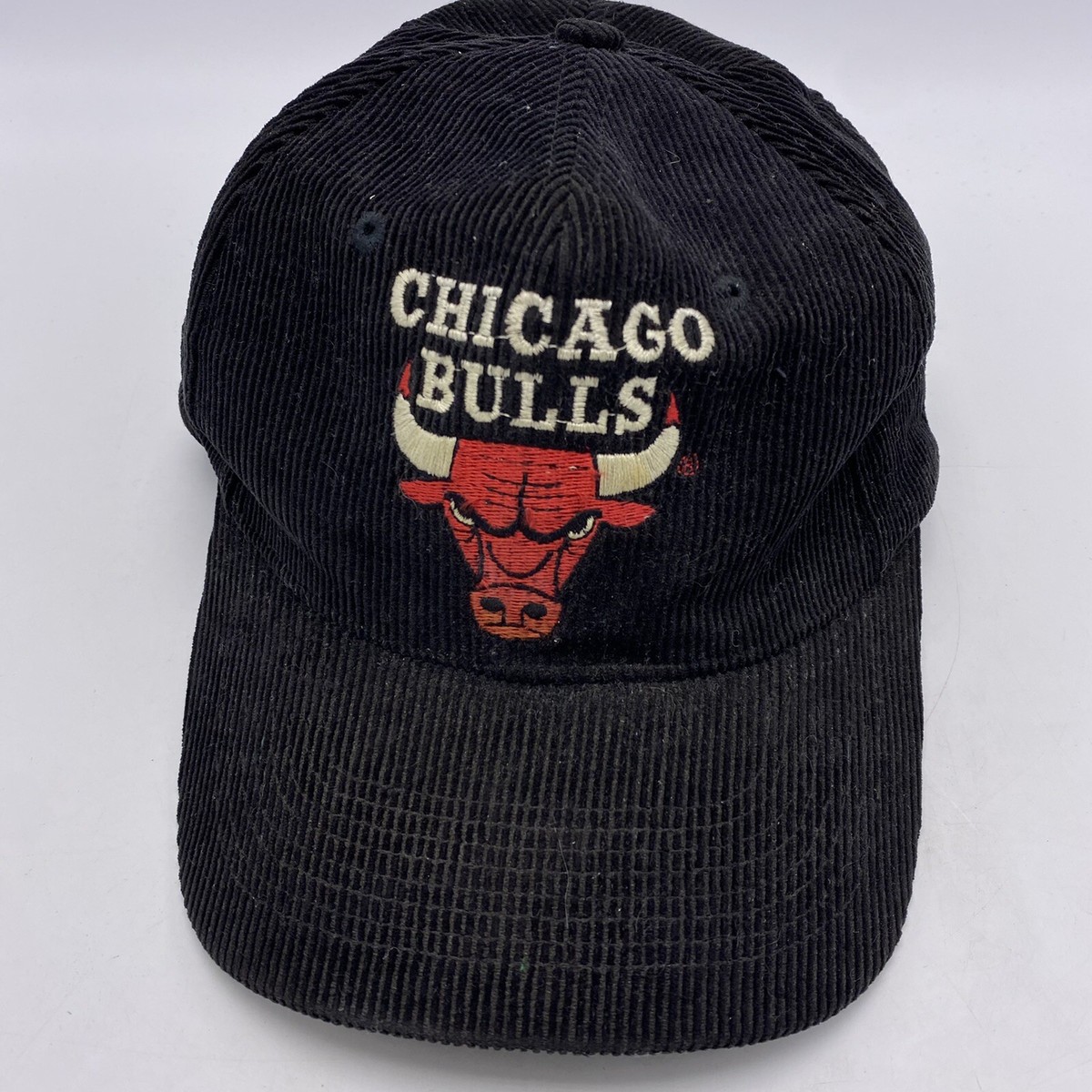Vintage Chicago Bulls Hat NBA Corduroy Snapback Cap Twins
