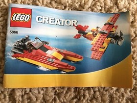 Lego 5866 Creator Rotor Rescue Helicopter Boat Plane 3 In 1 Manual 100% Set