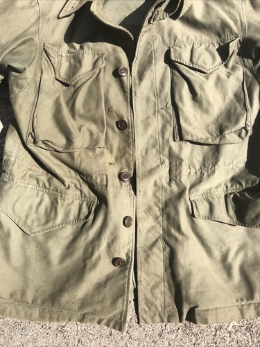 WW2 USGI M 1943 MILITARY U.S. ARMY COMBAT FIELD JACKET uniform Coat WWII USA l - Picture 3 of 22