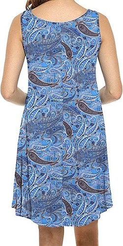 VIISHOW Women's Summer Sleeveless Casual Swing Simple T-Shirt Loose Dresses M - Picture 3 of 5