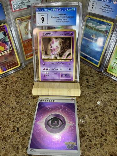 Mewtwo 1998 Japanese Vending Series1 CGC9 M Pokemon Card Glossy+6🔮Psychic Cards - Picture 1 of 3