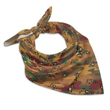 Chocolate chips Multi Arid B Camouflage print bandana Kerchief Scarf Faux Silk