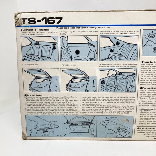 Altavoces coaxiales bidireccionales para coche Pioneer TS-167 16 cm montaje empotrado años 70 - Imagen 6 de 12