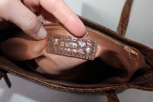 Assots London 'Julia' klassische braune Krokoleder Tasche Schultertasche Arbeitstasche - Bild 16 von 20