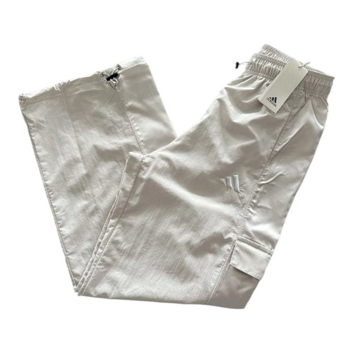 Pantalones cargo Adidas para mujer talla mediana JN0598 beige satinado paquete de vacaciones - Imagen 4 de 13
