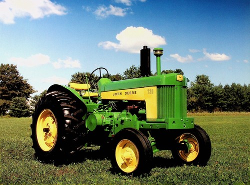 1959 John Deere Modell 730 Traktor Posterdruck 9 Zoll x 12 Zoll