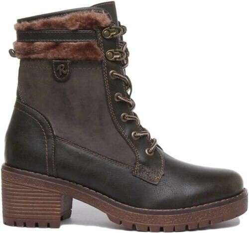 REFRESH Mujer Botines con Cordones con Lateral Cremallera En Caqui Talla UK 3-8 - Imagen 2 de 12