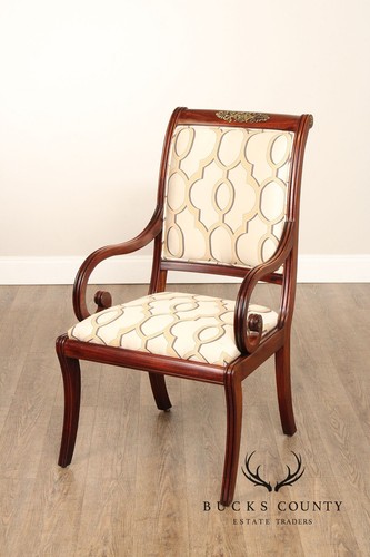 Henredon Empire Style Set Of Eight Mahogany Dining Chairs - Picture 9 of 19