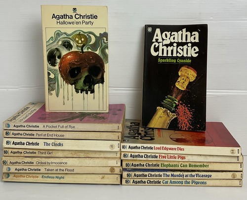 Agatha Christie Crime Mystery Lot X14 PB Vintage Books Bundle Poirot Marple - Picture 2 of 14