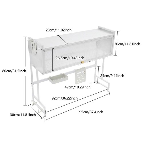 Estante de secado de platos sobre fregadero, estante escurridor de fregadero, estante de secado organizado para platos - Imagen 6 de 13