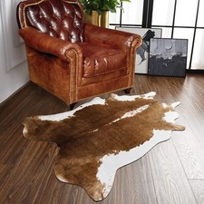 Small Cowhide Rug Accent Western Rug2.3x3.6ft Cow Rug Faux Animal Hide Rug Cute