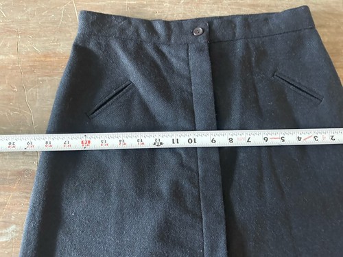 Vintage Midi Skirt Wool Navy A Line Women’s Size 13 - Picture 9 of 12
