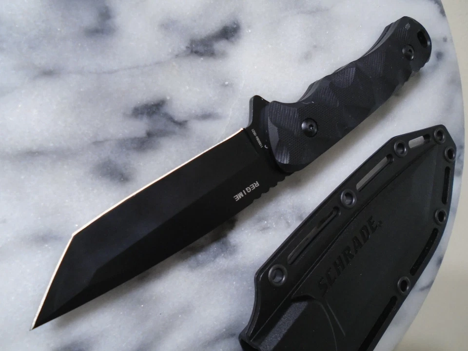 Schrade Regime 固定刀片 Tanto Combat Bowie 靴刀 Aus-8 Full Tang 1136036 — 第 2/4 张图片