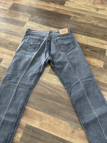 Levi's 501 Jeans Label Größe 36 (tatsächliche Größe ist W32) Herren grau Made in Mexico - Bild 3 von 8