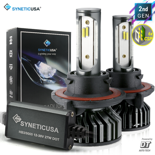 SYNETICUSA 9008 H13 LED Headlight Bulbs Kit CSP High Low Beam Light 6000K - Picture 12 of 12