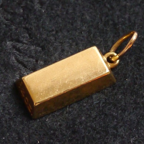 Authentic Cartier Necklace top charm ingot 1/4 Yellow Gold #444 - Picture 8 of 9