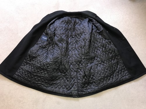 GIEVES & HAWKES - Herren BLACK Heavy WOOL PEA COAT - 46 Reg - WARME Steppjacke - Bild 10 von 13