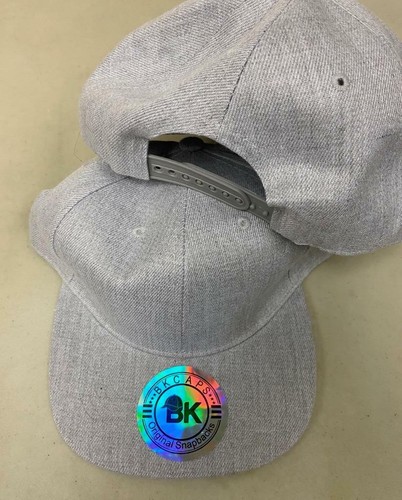 BLANK VINTAGE STYLE SNAPBACK FLAT BILL BASEBALL CAPS hats imprinting ball cool E - Picture 4 of 7