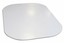 evolve modern shape 45"x 60" clear rectangle office chair mat for low and med...