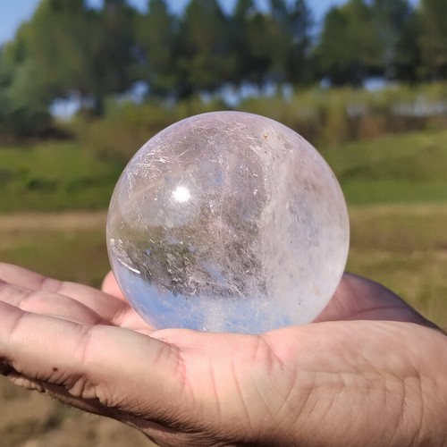 0.45kg Clear quartz Ball Natural Reiki Crystal Sphere Stand Crystal Decor XQ2996 - Picture 4 of 12