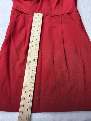 Shoshanna One Shoulder ruffle Red Dress Women’s sleeveless cocktail Mini Size 4 - Picture 5 of 15