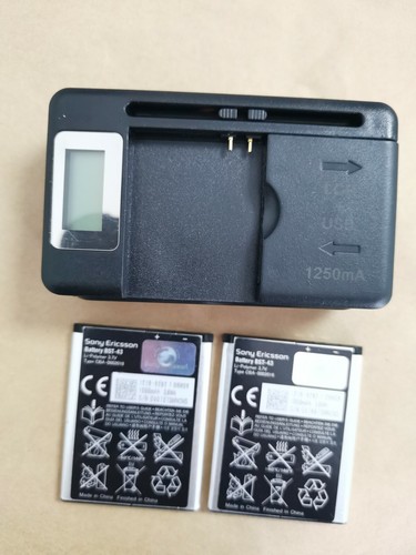 BST-43 + LCD Ladegerät für Sony WT13I U100 U100i J10 J20 J108 J108i S001 CK13I   - Bild 1 von 6