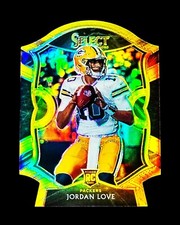 Jordan Love RC - 2020 Panini Select Die-Cut PRIZM GOLD /10 Rookie - Very Clean