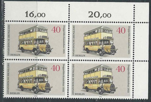 450 VB Berlin 1973 postfrisch Mi.-Nr. 450 Viererblock Eckrand oben rechts ungekn