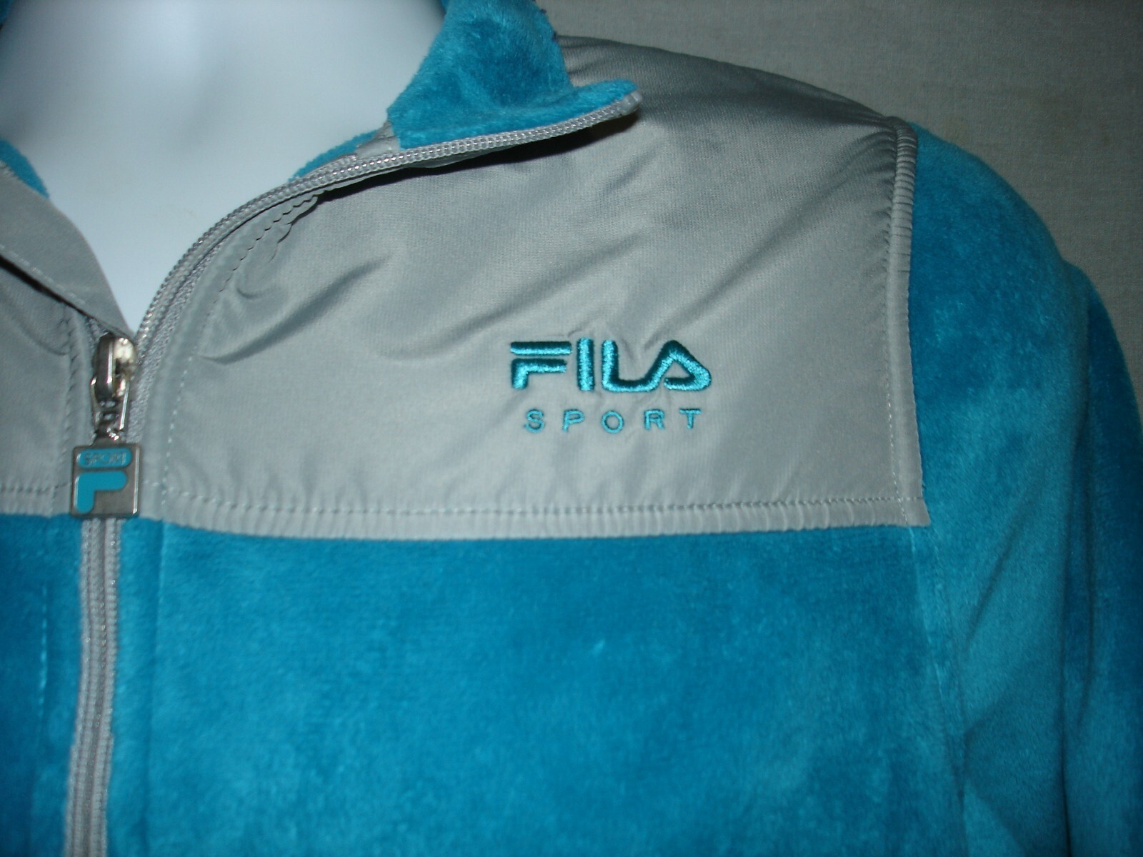 Giacca in pile Fila Sport con cerniera intera Donna Taglia XL (16) Blu Verde Verde Verde