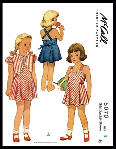 McCall 6070 SUN SUIT & Bolero Dress Frock Girl Playsuit Sewing Pattern ~2~3~4~6~ - Picture 9 of 14