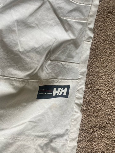 Helly Hansen Women’s White Shell Pants Size 32x16 Zip Pockets Contrast Trim - Picture 6 of 11