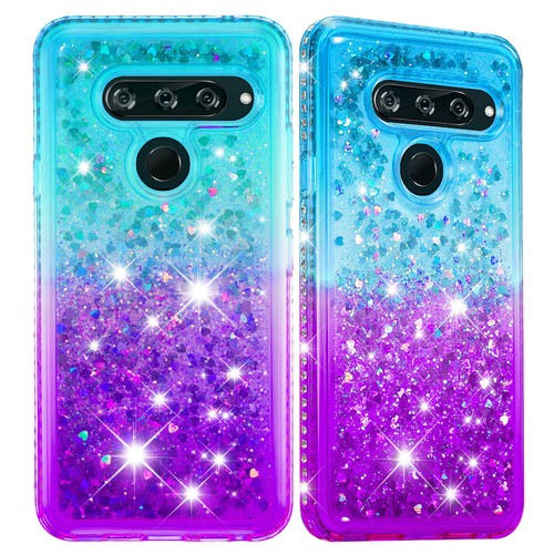 Custodia telefono per LG V40/V50 Bling scintillante diamante liquido galleggiante - Foto 13 di 24