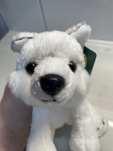 RAVENSDEN Soft Toy Arctic Wolf Plush 13CM Play Cuddly Realistic Teddy Gift Idea - Picture 4 of 4