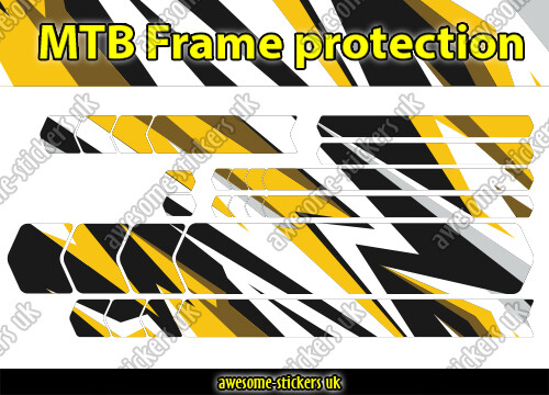 Mountain Bike (MTB) Frame Protection Stickers Wrap Decal 032-040 - Picture 5 of 11