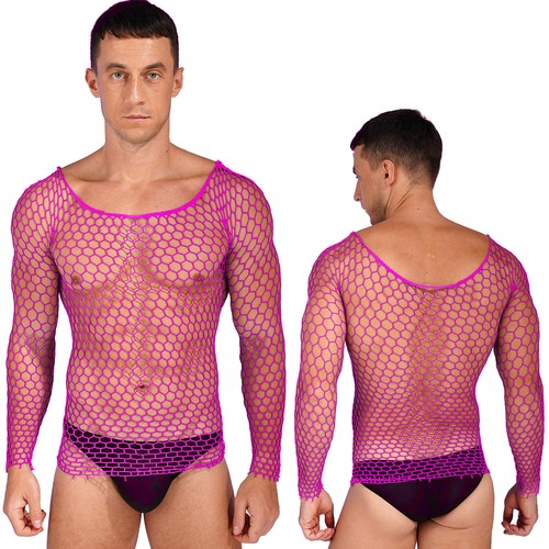 Herren durchsichtig Netz Netz Muskel Tank Top T-Shirt Unterhemd Clubwear Shirts - Bild 148 von 153