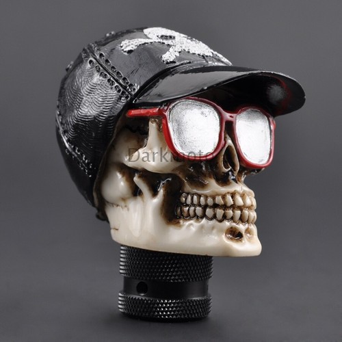 Car Manual Transmission Gear Shift Knob Skull Lever Shifter Cricket Cap Handle - Picture 7 of 12