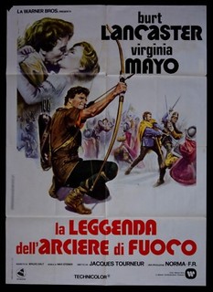 M143 MANIFESTO 2F LA LEGGENDA DELL'ARCIERE DI FUOCO BURT LANCASTER VIRGINIA MAYO