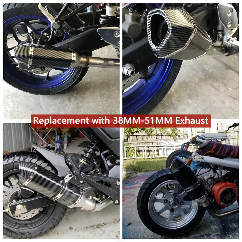 Silenciador de tubo de escape antideslizante 51 mm para Kawasaki KLX250 KLX250R KLX250S KLX250SF Foto 4 de 4