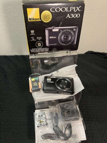 Nikon Black Coolpix A300 Bluetooth WiFi Snapbridge In Box Unused